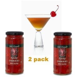 Sable & Rosenfeld Whiskey Tipsy Cherries 10-OUNCE Glass Jars Pack Of 2