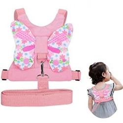 Cute Kids Safety Anti-lost Harness With Wings - Pink Flowers