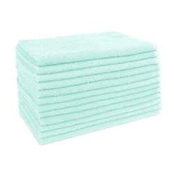 16" X 29" U29 Jade Green Bleach Safe Salon Towels - 12 Pack
