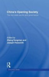 China& 39 S Opening Society - The Non-state Sector And Governance Hardcover