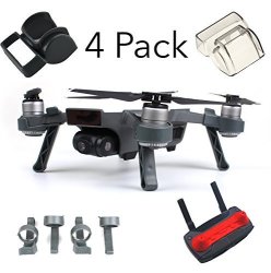 DJI Spark Accessories Bundle Set Combo Lens Cap Hood Sun Shade Camera Cover Protector Landing Gear Guard Protective Bubble Remote Controller Clip Accessory By