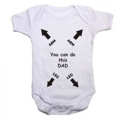 Noveltees ZA Noveltees Unisex Baby Grow You Can Do This Daddy