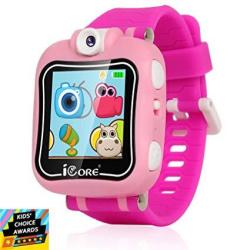 Icore Durable Kids Smartwatch Electronic Child Smart Watch Video Games Children Digital Tech Watches Touch Screen Learning Timer Alarm Clock With Camera For Girls Boys