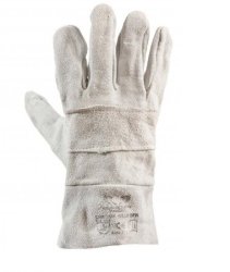 Guardian Angel Chrome Leather Gloves in White