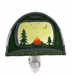 Outlet Plugin Night Light Lamp Camp Dome Tent 5" Collectible Camping Decor