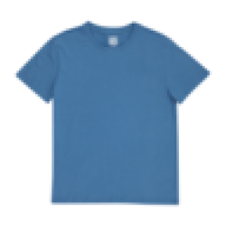 Mens Blue Every Wear Crewneck T-Shirt Size S - XXL