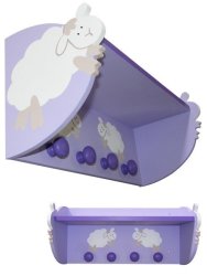Leaping Lamb Shelf With Knobs Lilac
