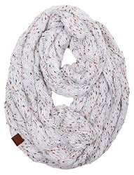 S1-6033-25 Funky Junque Infinity Scarf - Ivory Confetti