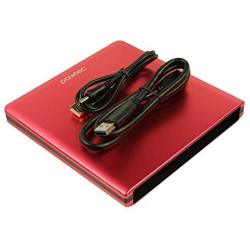 Slim Aluminum USB 3.0 External Enclosure For Optical Sata Drive Blu-ray DVD Mac pc Red
