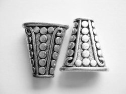 Bead Cones Antique Silver 19x17mm 2pcs