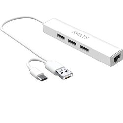 USB C Hub To Ethernet Adapter Compatible Samsung Galaxy S9 S9 Plus Galaxy Tab A Tv Stick 4K 3-IN-1 Usb micro Usb usb C To RJ45