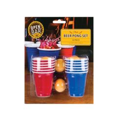 Drinking Game - Beer Pong Set - Cups & Balls - MINI - 18 Piece - 8 Pack