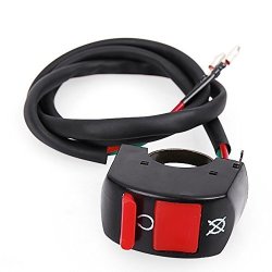 Staibc Black Red Kill On-off Switch For Atv Motorcycle Scooter Dirt Bike W 7 8" 22MM Handle Bar
