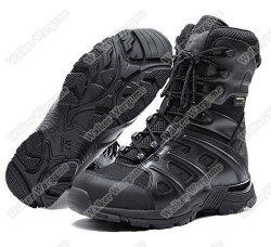 Unitewin Tactical Non-slip Combat Boots With Side Zip - Swat Black Size Euro 44