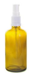 50ML Amber Glass Aromatherapy Bottle With Spritzer - White 18 410