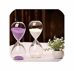 Glass Hourglass Sand Timer Clock Fashion Home Decor Birthday 5 15 30 Minute Love Valentine's Day Gift Ampulheta Reloj De Arena Silver 60MIN 24X10.5CM