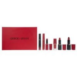 Giorgio Armani Red Lip Colletor& 39 S Limited Edition Shade 400 Cosmetic Gift Set 6 Piece - Parallel Import