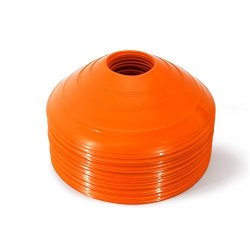Pack of 50 Soccer Football Field Cone Markers GSI 2 inch high Disc Cones Soccer Cones with Stand for Agility Training