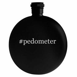 Pedometer - 5OZ Hashtag Round Alcohol Drinking Flask Black