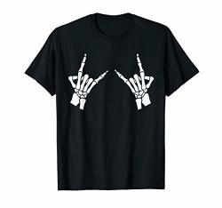 METAL Skeleton Hands T-Shirt Gothic Goth