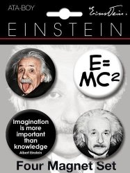 Albert Einstein Round Magnet Set 40084RM4