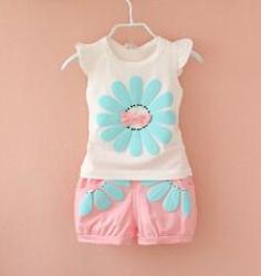 Bibicola Fashion Toddler Baby Girls Summer Clothing Sets - Pink 12M