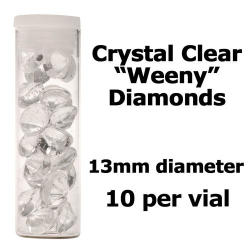 Edible Diamonds For Cake Decorating - 13MM "weeny" - Crystal Clear