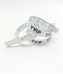 200 Vvip Printed Hologram Wristbands L-shape