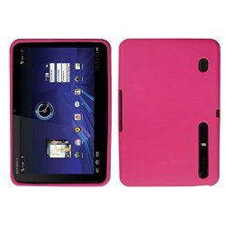 Soft Silicone Skin Case Hot Pink For Motorola MZ600 Xoom