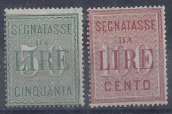 Italy 1864 Insurance Set Of 2 Fine Mint