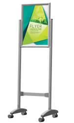 Poster Frame Stand A0 - Double Sided - Castors