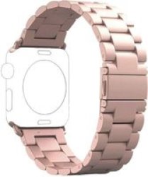Stainless Steel Link Band For Apple Watch 42MM & 44MM Rose Gold