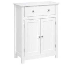2 Door 1 Drawer Wooden Bathroom Cabinet - White