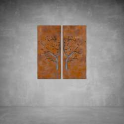 Mirror Tree Wall Art - 1400 X 1400 X 20 Rust Coat Outdoor