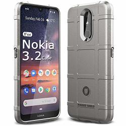 Sucnakp Nokia 3.2 Case Nokia 3V Case Heavy Duty Shock Absorption Phone Cases Impact Resistant Protective Cover For Nokia 3.2 Case New Gray