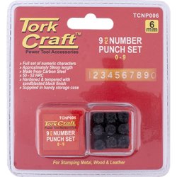 Tork Craft Number Punch Set 6MM 0-9