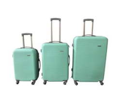 - 3 Piece Hard Outer Shell Luggage Set - 30INCH - Apple Green