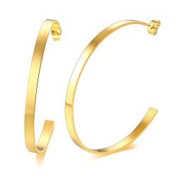 ZLXPRO 18K Gold Round Hoop Earrings Sterling Silver Twist Huggies Ear Studs Minimalist Earrings for Women Girls