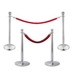 Stanchion Rope Sets - Silver