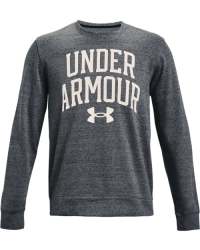 Men's Ua Rival Terry Crew - Pitch Gray Full HEATHER-012 XL
