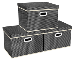 Storage Boxes With Lids - Set Of 3