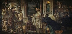 CaylayBrady Oil Painting 'anselm Feuerbach Das Gastmahl. Nach Platon Zweite Fassung ' Printing On Polyster Canvas 8 X 17 Inch 20 X 43 Cm