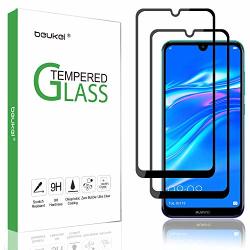 2 Pack Beukei For Huawei Y7 2019 And Y7 Pro 2019 And Huawei Y7 Prime 2019 Screen Protector Tempered Glass Full Screen Coverage Anti Scratch Bubble Free