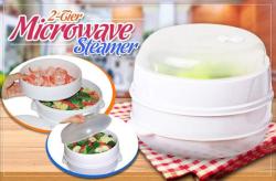 Handy Gourmet 2 Tier Microwave Steamer Food Cooker