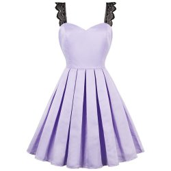 Dresses dress womens Dresses vintage Dress sexy Vintage Purple Sweetheart Lace Strap Swing Dress