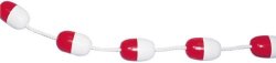 Jim Buoy 1504 Rope Floats Red white 3"X5
