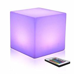Paddia LED Mood Light Stool With Remote Control Rechargeable Waterproof Kids Night Light Have 16 Dimmable Colors & 4 Modes Outdoor indoor Decorative Light Warmth