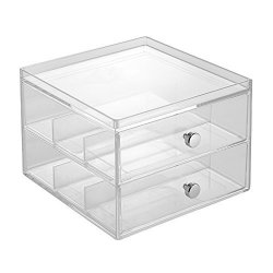 Interdesign Clarity - Stackable 2-DRAWER Organizer For Glasses - Clear