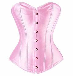 Senchanting Corsets For Women Corset Top Bustier Overbust Lace Up Corset 808 Pink 6XL Us Size 18-20 WAIST:40"-41
