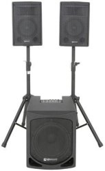Qtx Ql1208ma 12in Sub + 2 X 8in Tops Active 2.1 Pa System